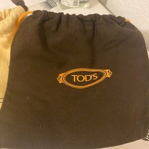 Tod's Brown and Orange Drawstring Pouch